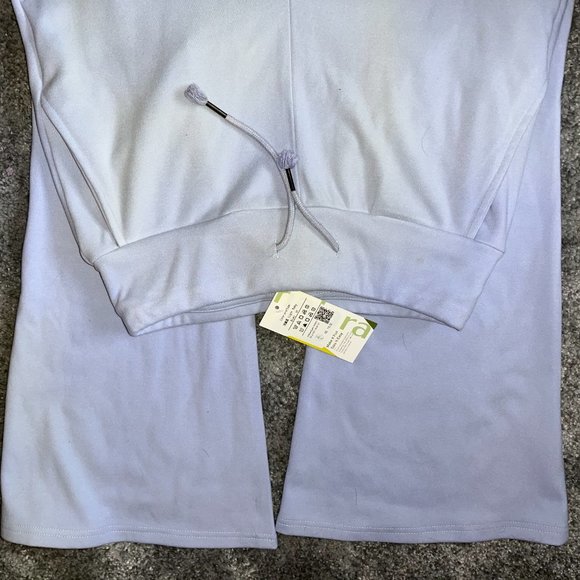 HALARA Light Baby Blue High Waisted Drawstring Side Pocket Plain Flare Pants - Picture 7 of 9